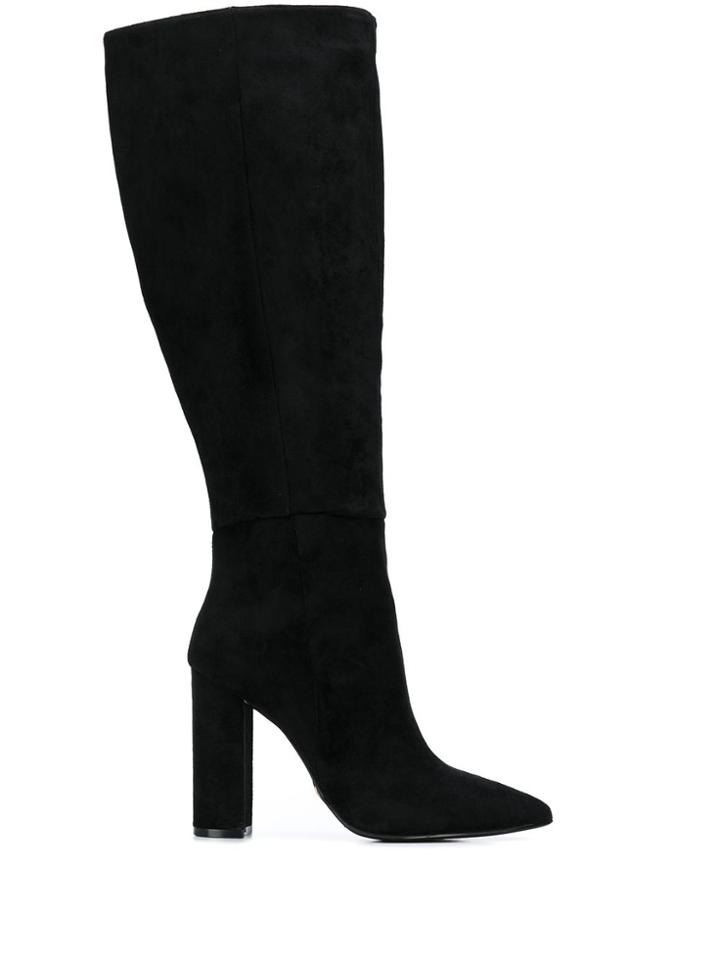 Buffalo Pointed Knee-length Boots - Black