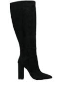 Buffalo Pointed Knee-length Boots - Black