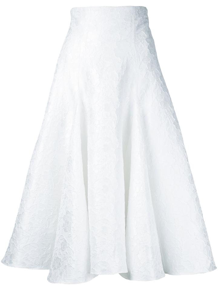 Bambah Snowflake Midi Skirt - White