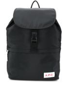 A.p.c. Flap Top Backpack - Black