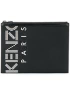 Kenzo Kenzo Paris Print Clutch - Black