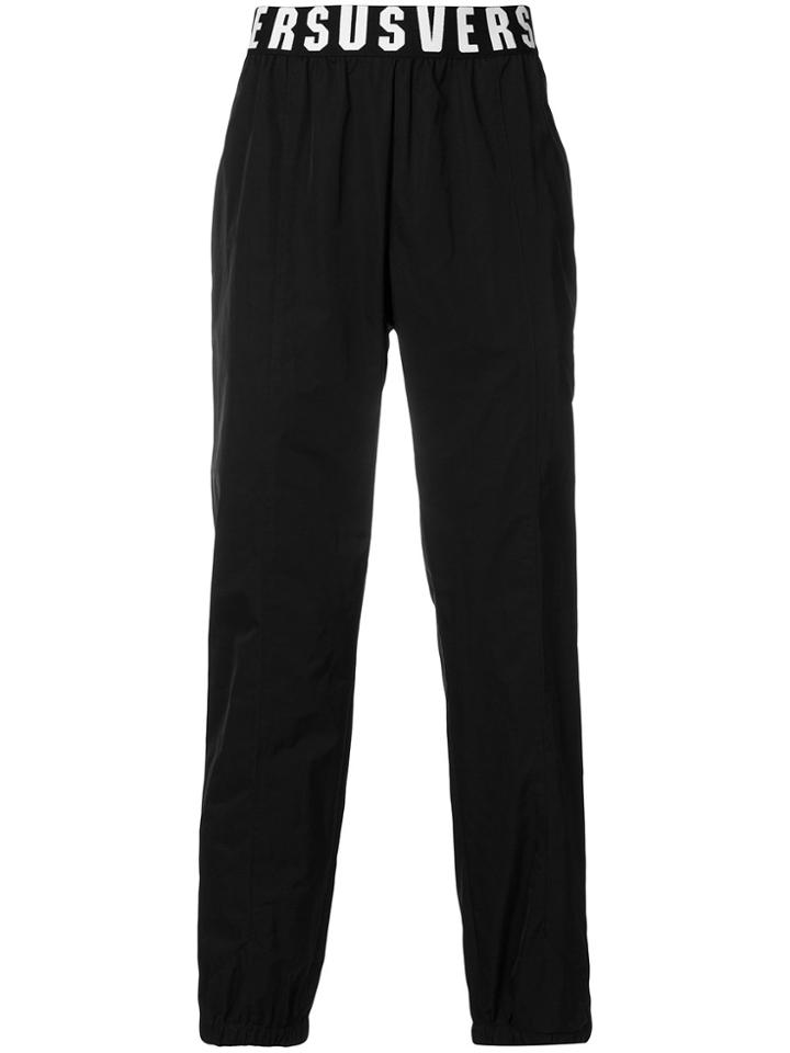 Versus Logo Waistband Trousers - Black