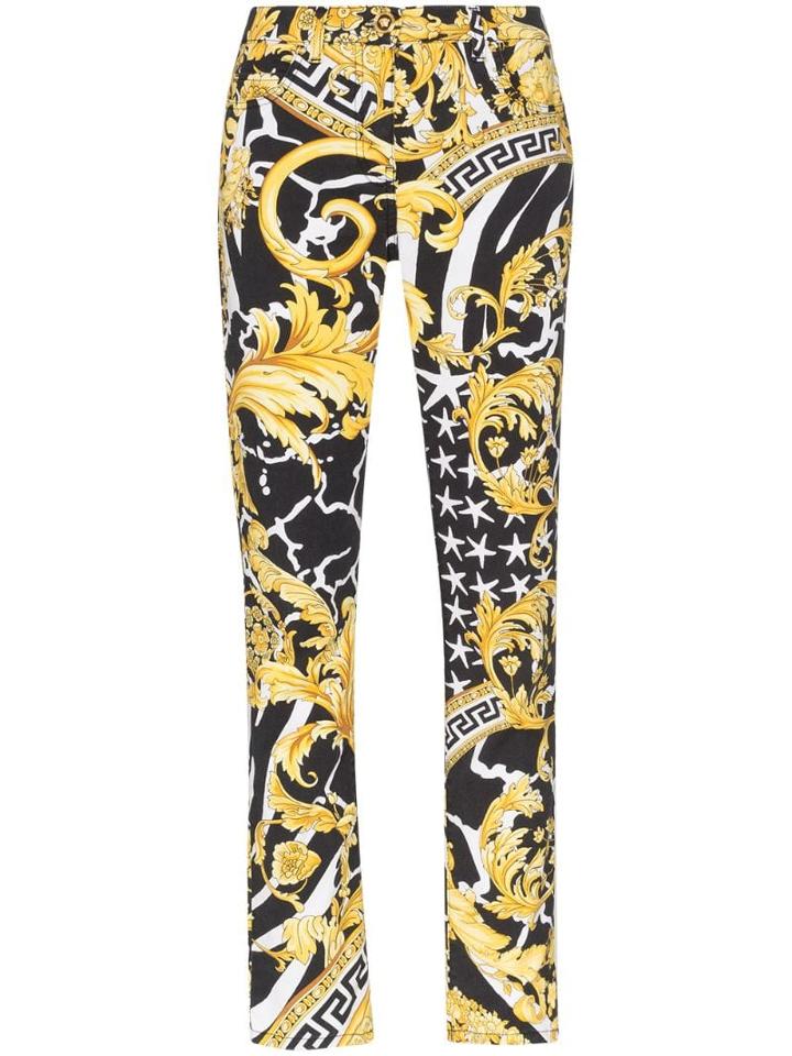 Versace Savage Baroque Print Slim-fit Jeans - A7900
