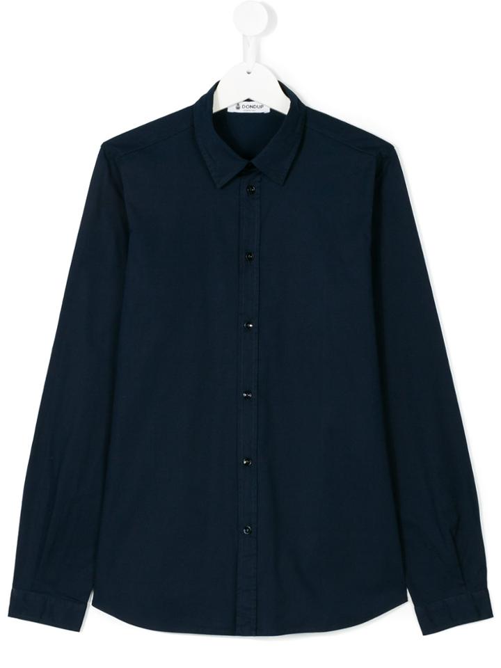 Dondup Kids Teen Classic Long Sleeve Shirt - Blue