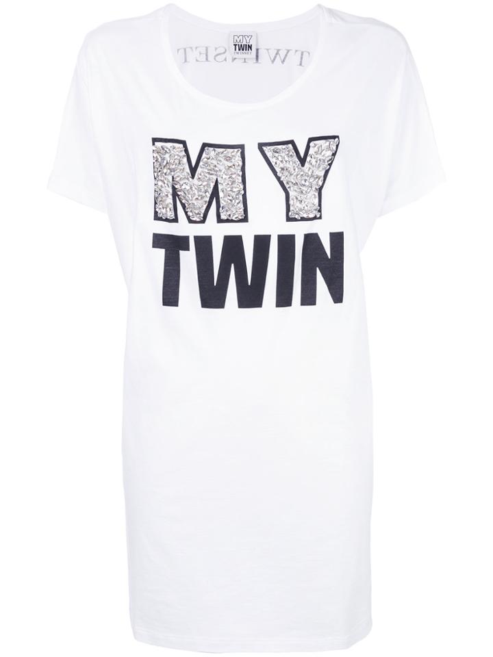 Twin-set Long Printed T-shirt - White
