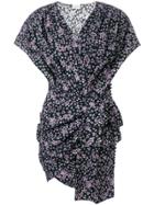Magda Butrym Floral Print Mini Dress - Pink & Purple