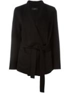 Joseph Belted Cardi-coat, Women's, Size: 36, Black, Cashmere/wool