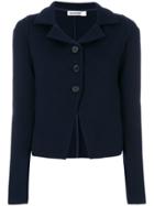 Jil Sander Notched Lapel Cardigan - Blue
