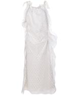 Maison Margiela Ruched Neck Sheer Dress - Nude & Neutrals