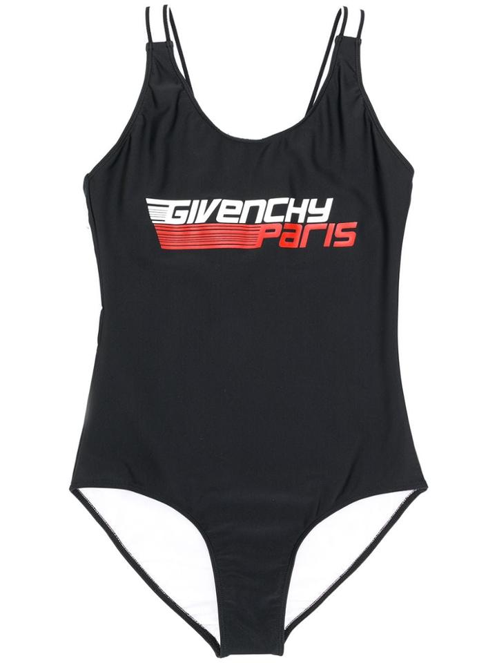 Givenchy Kids Teen Logo Print Swimsuit - Black