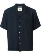 Andrea Pompilio Short-sleeved Shirt, Men's, Size: 48, Blue, Viscose