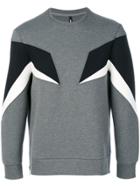 Neil Barrett Contrast Panel Sweatshirt - Grey