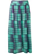 Laura Urbinati - High-waist Skirt - Women - Silk/polyamide/spandex/elastane - 44, Green, Silk/polyamide/spandex/elastane