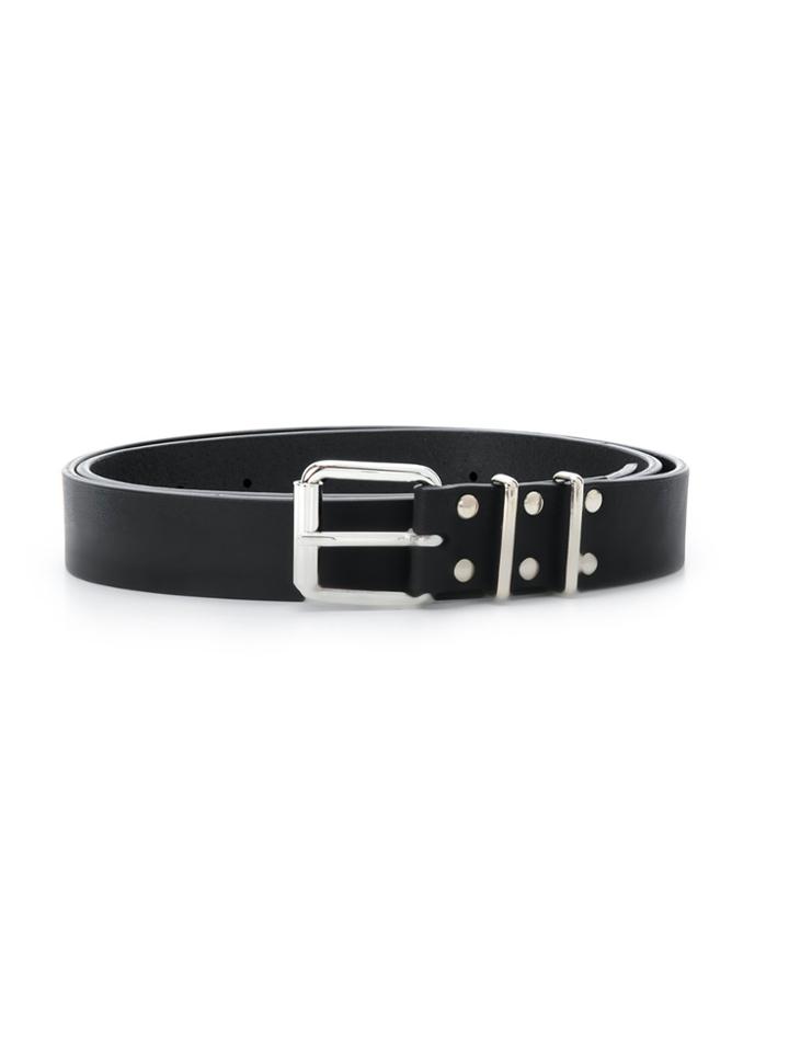 Comme Des Garçons Shirt Silver-tone Hardware Belt - Black