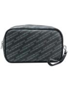 Emporio Armani Logo Print Wash Bag - Black