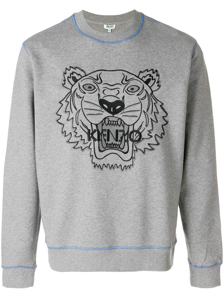 Kenzo Embroidered Tiger Sweatshirt - Grey