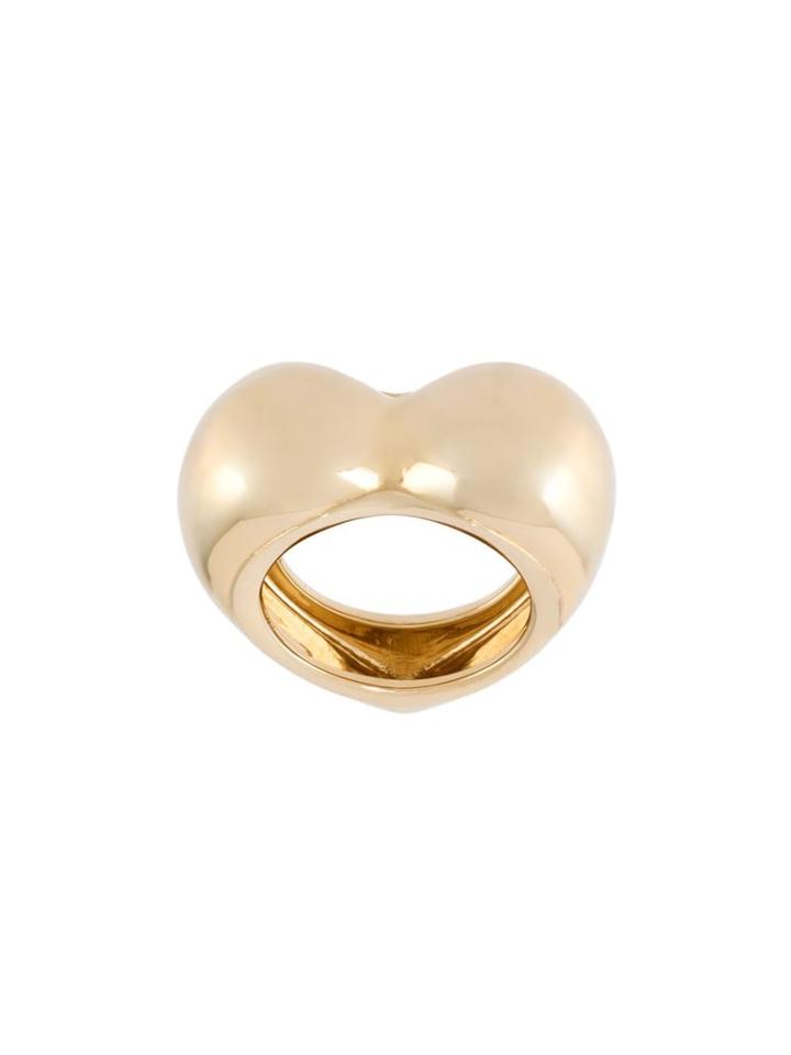 Alison Lou 18kt Yellow Gold 'all My Heart' Ring, Women's, Size: 52, Metallic
