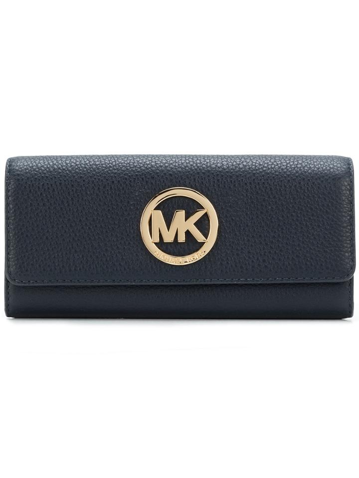 Michael Kors Collection Logo Continental Wallet - Blue