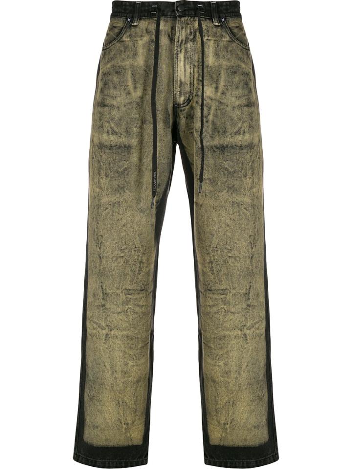 Liam Hodges Washed Drawstring Waist Jeans - Black