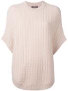 N.peal Cable Knit Sweater Cape, Women's, Nude/neutrals, Cashmere