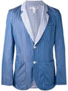 Comme Des Garçons Shirt - Striped Blazer - Men - Cotton - M, Blue, Cotton