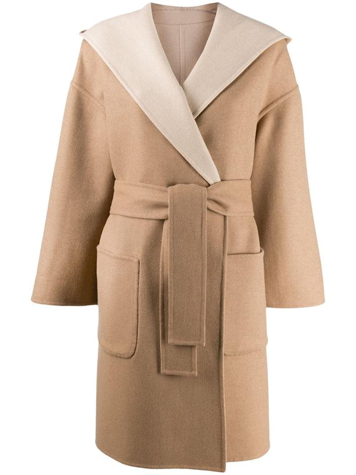 Brunello Cucinelli Belted Wrap Coat - Neutrals