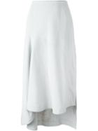 Martine Jarlgaard Asymmetric Skirt, Women's, Size: 8, Grey, Lamb Skin/viscose