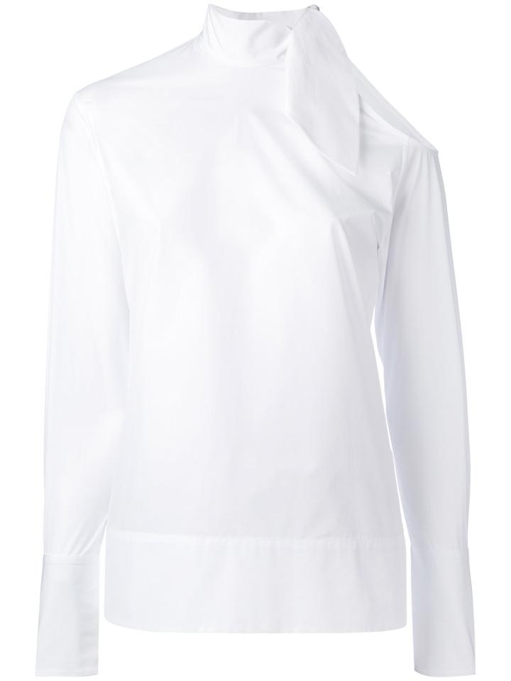 Eudon Choi - Open Shoulder Top - Women - Cotton - 10, White, Cotton