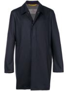 Canali Concealed Fastening Midi Coat - Blue