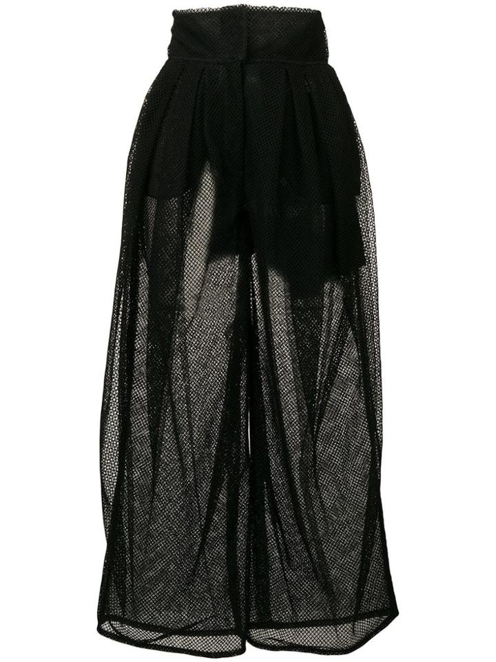 Dolce & Gabbana Mesh High-rise Trousers - Black