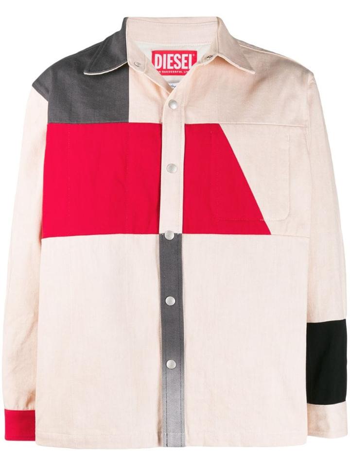 Diesel Red Tag Colour-block Jacket - Neutrals