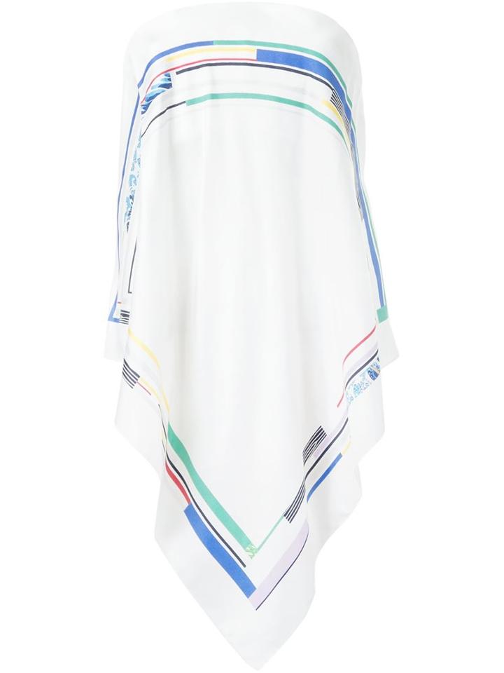 Christopher Esber 'memphis' Scarf Bandeau Top, Women's, Size: 8, White, Silk/polyester