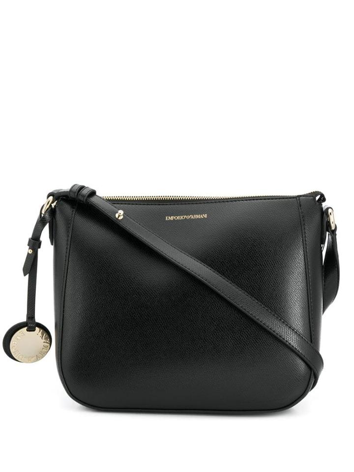 Emporio Armani Textured Shoulder Bag - Black