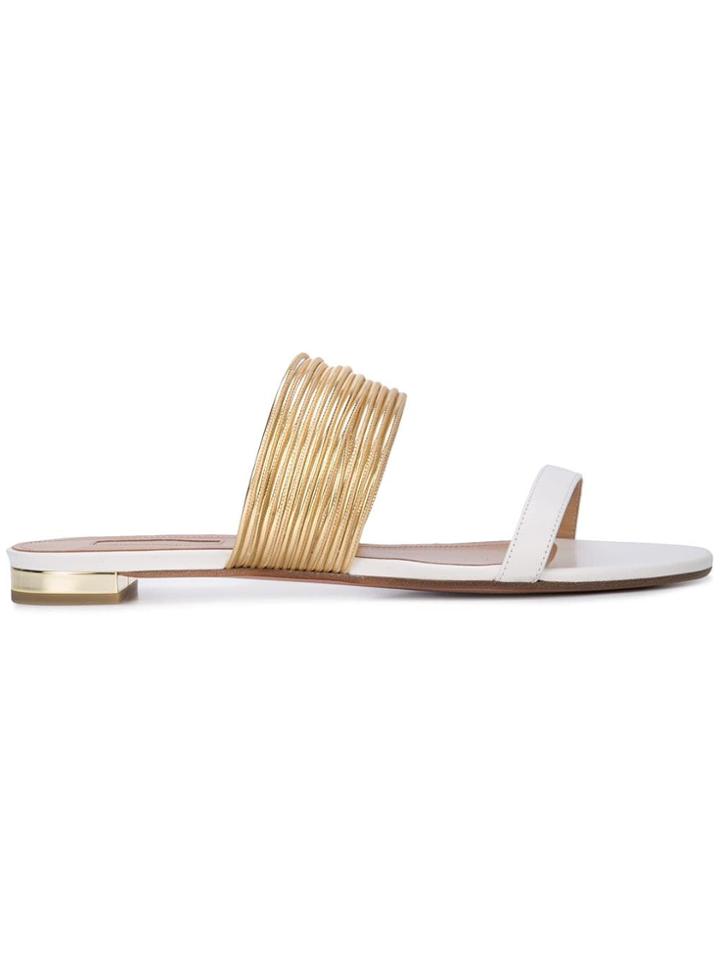 Aquazzura Bangle Strap Sandals - White