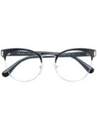 Prada Eyewear Round Frame Glasses - Metallic