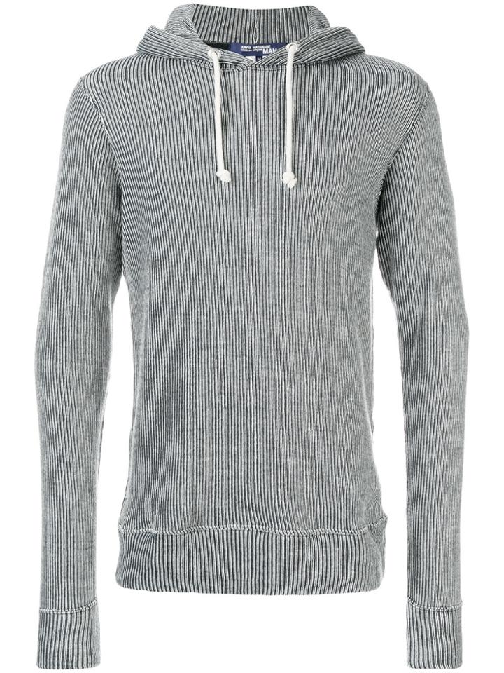 Junya Watanabe Man Striped Hoodie - Blue