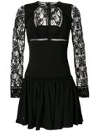 Philipp Plein Lace Panel Mini Dress - Black