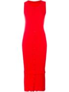 Issey Miyake Vintage Sleeveless Pleated Dress, Women's, Size: Medium, Red