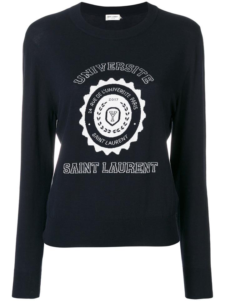 Saint Laurent Université Jumper - Blue