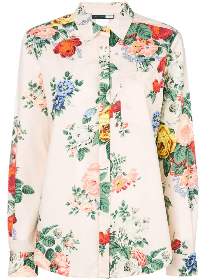 Sport Max Code Floral Print Shirt - Pink & Purple