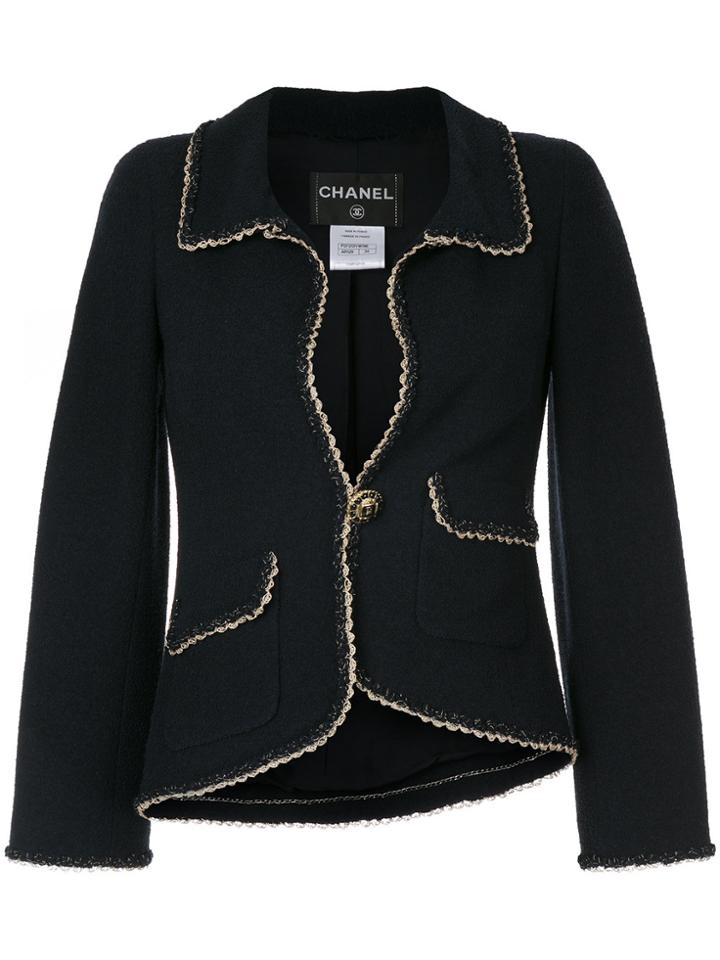 Chanel Vintage Trimmed Detailing Blazer - Blue
