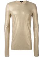 Unconditional Ribbed Foil T-shirt, Men's, Size: Large, Grey, Rayon/cotton/polyester