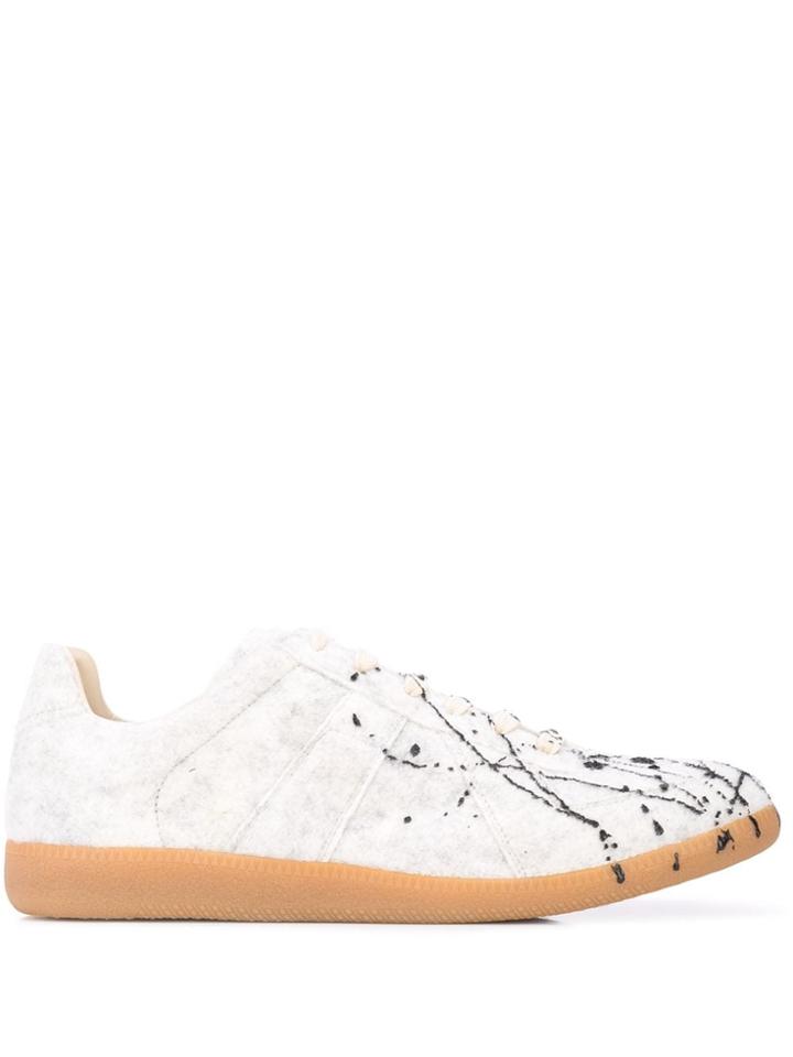 Maison Margiela Low-top Splatter Sneakers - White