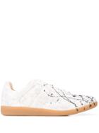 Maison Margiela Low-top Splatter Sneakers - White