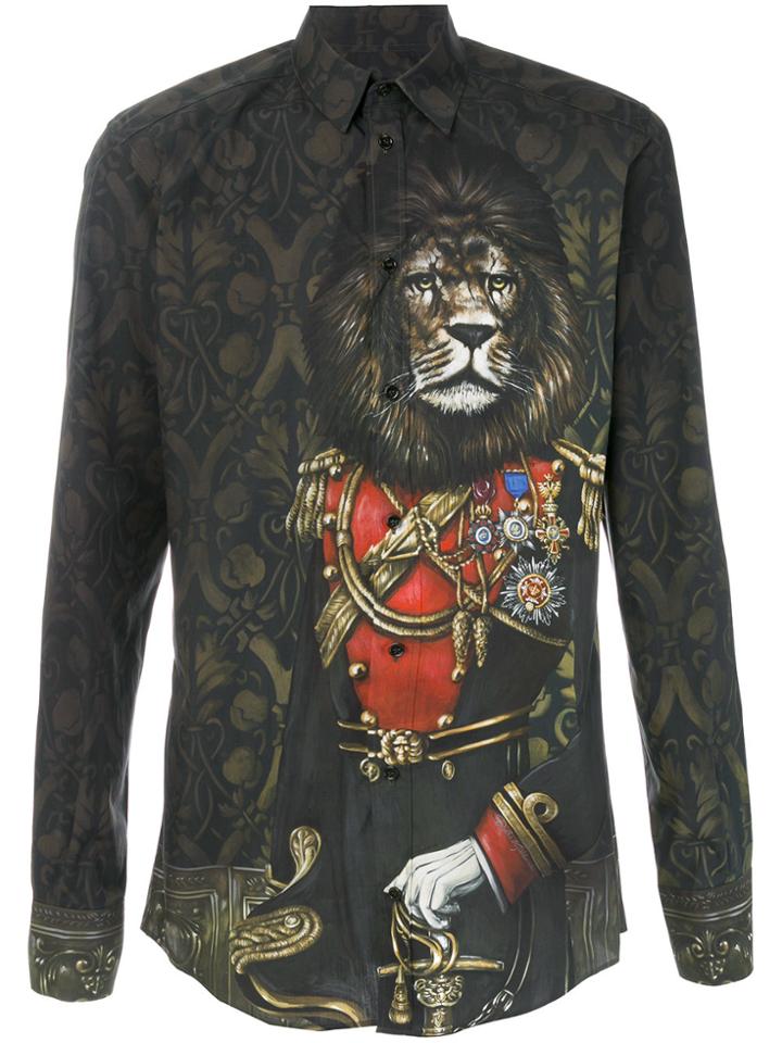 Dolce & Gabbana Royal Pet Portrait Shirt - Black