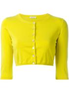 P.a.r.o.s.h. Cropped Cardigan, Women's, Size: 42, Yellow/orange, Silk/spandex/elastane