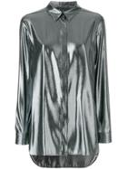 Alberta Ferretti Metallic Effect Shirt - Grey