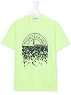 Stone Island Kids Logo Print T-shirt, Boy's, Size: 14 Yrs, Yellow/orange