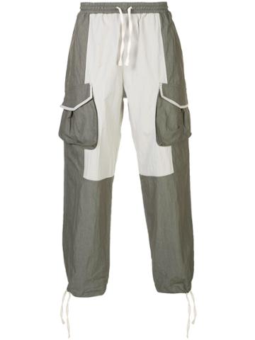 Iise Panelled Trousers - Grey
