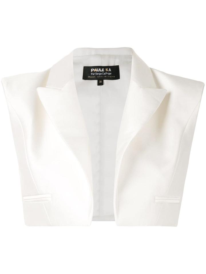 Paule Ka Cropped Gilet - White